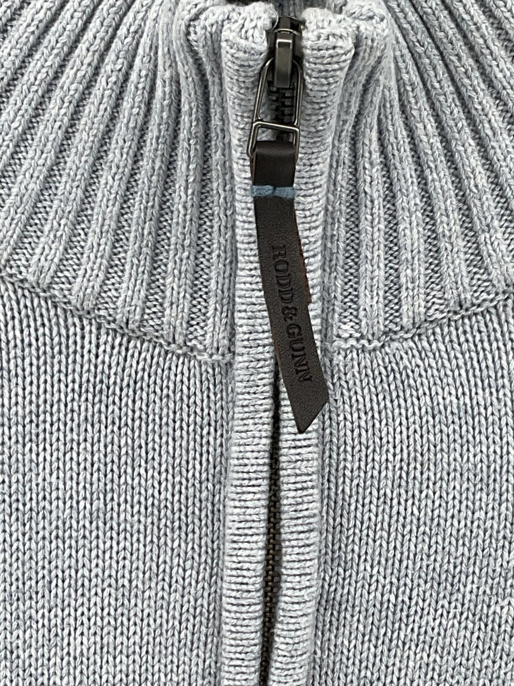 Rodd & Gunn Merrick Bay 1/4 Zip Sweater Medium Heathered Blue Grey 100% Cotton - Picture 3 of 8